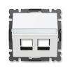Zoni® kryt zásuvky dvojnásobný komunikační přímé s upevňovacím třmenem 5014T-A00418 240 matná bílá ABB