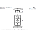 Zoni® zásuvka dvojnásobná s clonkami, natočenou dutinou a ochranou před přepětím 5593T-C02357 237 matná černá ABB