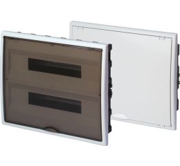 Rozvodnice 40-modulů pod omítku 2x20M RZG-Z-2T40 plastové průhledné dveře OEZ:40566