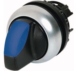 M22-WRLK3-B hlavice s otočným úchytem 3polohová s aretací modrá