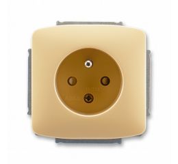 Tango® zásuvka jednonásobná s ochranným kolíkem, clonkami, šroubové svorky 5518A-A2359 D béžová ABB