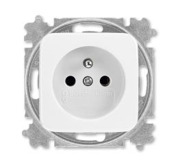 Reflex SI zásuvka jednonásobná s ochranným kolíkem 5519B-A02347 B alpská bílá ABB