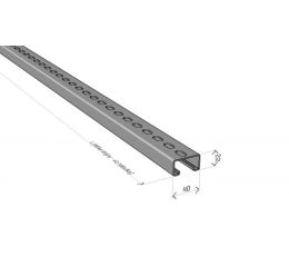 Stojna STNM 1800 SZ nástěnná, jednostranná 1800mm pro žlaby Merkur ARK-228180 sendzimir