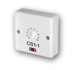 Spínač CS1-1 časový pro regulaci ventilátorů 1-10 minut, umístění na povrch