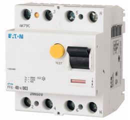 Proudový chránič 40A, PF6-40/4/003-A 30mA A čtyřpólový Eaton 112933
