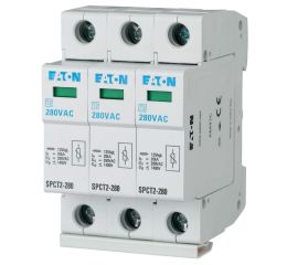 SPCT2-280/3 Svodič přepětí třídy T2 (II, C), modulový, 3pól, Un=280V Eaton typ 167595