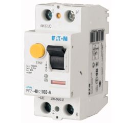 Proudový chránič 25A, PF7- 25/2/003-G 30mA AC dvoupólový Eaton 263619