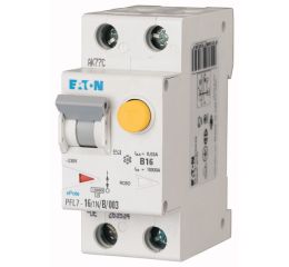 Proudový chránič s jističem 16A, PFL7-16/1N/B/003/B 30mA AC dvoupólový Eaton 263534
