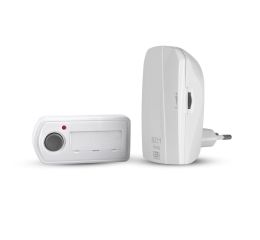 Zvonek bezdrátový BZ11 bílý GONG s dosahem 100m do zásuvky 230V Elektrobock 1111