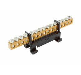 Můstek L 15 (svorkovnice 15x16mm2), nekrytý IP00, černý, 63A, na DIN 1000086 eleman