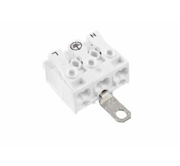 Svorkovnice SLK 3/3 E-SCHR (N-E-L) pro svítidla, bezšroubová, PC, bílá /88167525 1000145 eleman