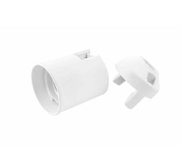 Objímka plastová E27, typ: 80 (1351-13400) - bílá, hladká, s čepičkou 1000268 eleman