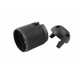 Objímka plastová E27, typ: 81 (1352-13000) - černá, s vnějším závitem, s čepičkou 1000269
