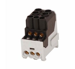 Blok pro rozdělení fází UVB 100 L S, 1pól., 101A, 1000V, černý, na DIN 1003201 eleman