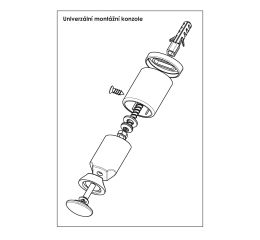 Montážní univerzální konzole pro koupelnové radiátory MKU - sada 4ks