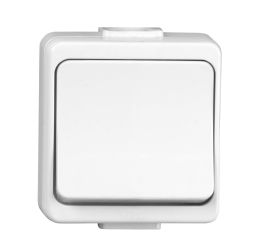 Vypínač JANTAR č.7. křížový VP-7 krytí IP44 bílá barva GXNP006