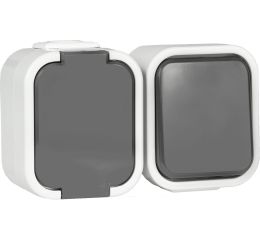 URAN zásuvka s vypínačem č.1 GXNP139 spínač jednopólový se zásuvkou 2P+PE, IP44, Greenlux