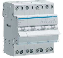 Přepínač sítí SFT440, 40A (I-0-II), výstupní kontakty horem, HAGER