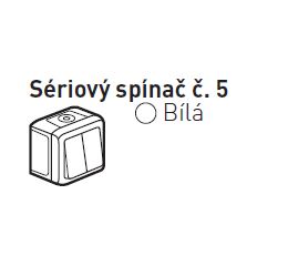 Forix vypínač č.5 bílý lustrový 782362 vodotěsný Legrand