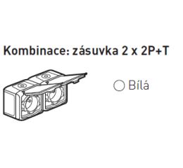 Forix zásuvka dvojnásobná 2x2P+T bílá 782377 vodotěsná Legrand