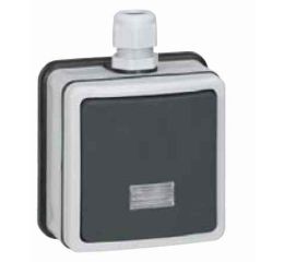 PLEXO 66 spínač č.2 dvoupólový 10A šedý IP66 typ 90474 Legrand pro náročná prostředí