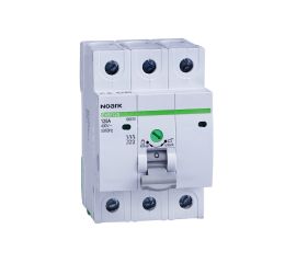 Instalační vypínač, šířka 3 moduly, 3pól, 25A Ex9I125 3P 25A Noark