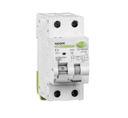 Proudový chránič s jističem 10A, Ex9BL-N 1P+N B10 30mA A dvoupólový Noark 107636