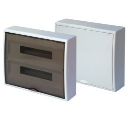 Rozvodnice 40-modulů na omítku 2x20M RZG-N-2T40 plastové průhledné dveře OEZ:40590