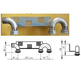 Montážní úchyt MW250-3 U-plynoměr PROM
