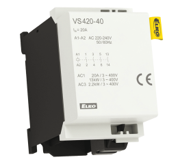 Instalační stykač 4x20A VS420-40 4NO 230V AC Elko EP 209970700015