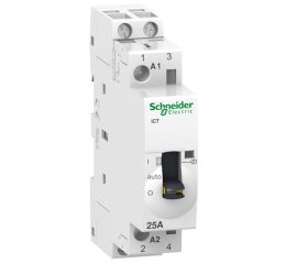 Instalační stykač 25A Acti9 ICT 2NO 230V s manuálním ovládáním Schneider Electric A9C21732