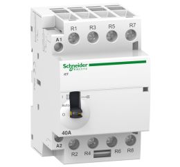 Instalační stykač 63A Acti9 ICT 4NO 230V s manuálním ovládáním Schneider Electric A9C21864