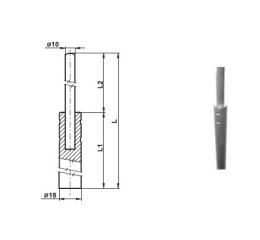 Jímací tyč s rovným koncem JR 1,5 18/10 AlMgSi délka 1,5m Tremis VN3055