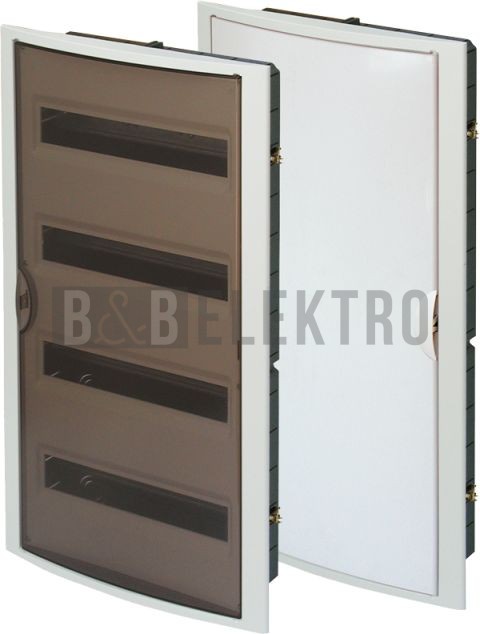 Rozvodnice 56-modulů pod omítku 4x14M RZG-Z-4T56 plastové průhledné dveře OEZ:40568