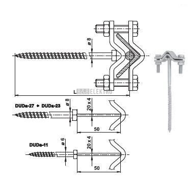 držák ochranného úhelníku do dřeva  nerez  (DUDa-22 N)