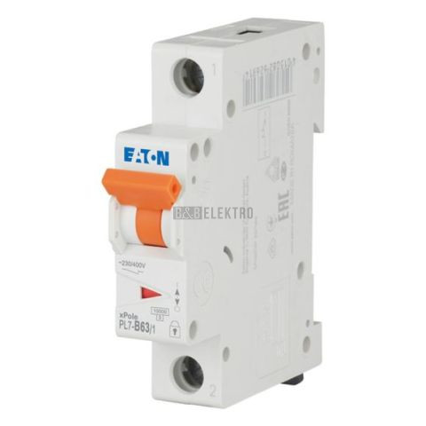 Jistič   63A,  PL7-63/1/B  (10kA) Eaton 262692