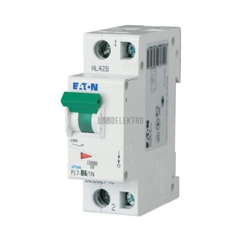 Jistič    6A,  PL7- 6/1N/B (10kA) Eaton 262727