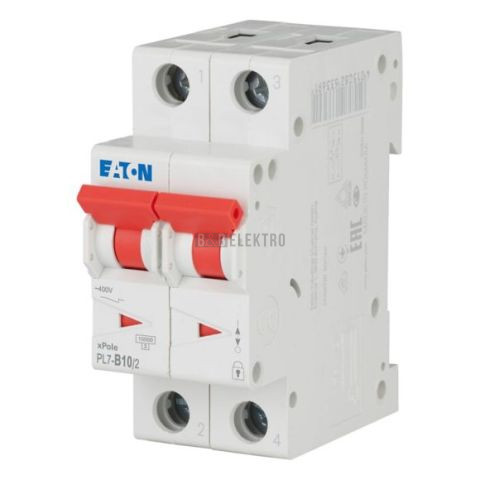 Jistič   10A,  PL7-10/2/B (10kA) Eaton 262762