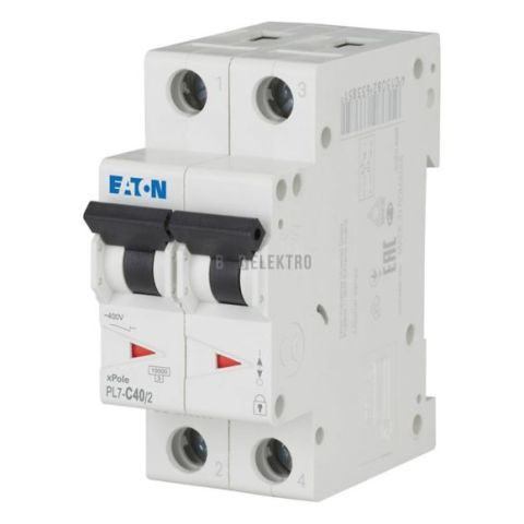 Jistič   40A,  PL7-40/2/C  (10kA) Eaton 263363