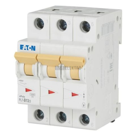Jistič   13A,  PL7-13/3/B (10kA) Eaton 263388