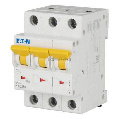 Jistič   25A,  PL7-25/3/D  (10kA) Eaton 263423