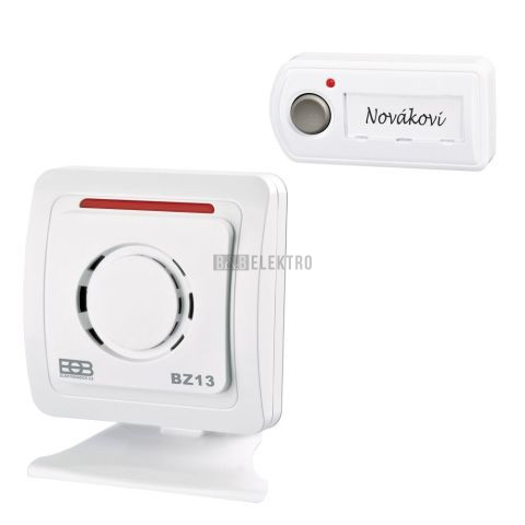 Zvonek bezdrátový BZ13-GONG bateriový dosah až 120m, zvuk gong