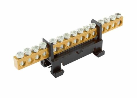 Můstek L 15 (svorkovnice 15x16mm2), nekrytý IP00, černý, 63A, na DIN 1000086 eleman