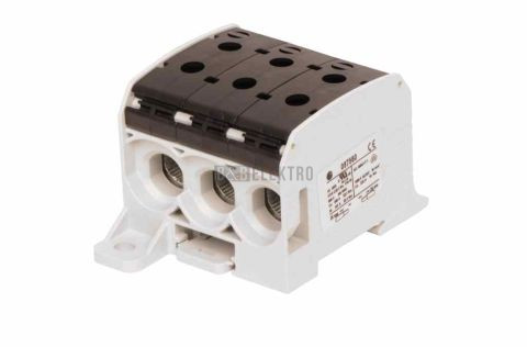 Svorka univerzální RKA 95 1/6 L S, 232A, 1pól. (6x vstup), AL/CU, černá, na DIN/na panel 1006074 eleman