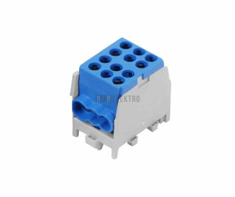 Svorkovnice rozbočovací HLAK 25 1/4 M2, 100A, 1pól., AL/CU, IP20, modrá, na DIN /2080169 1010288 eleman