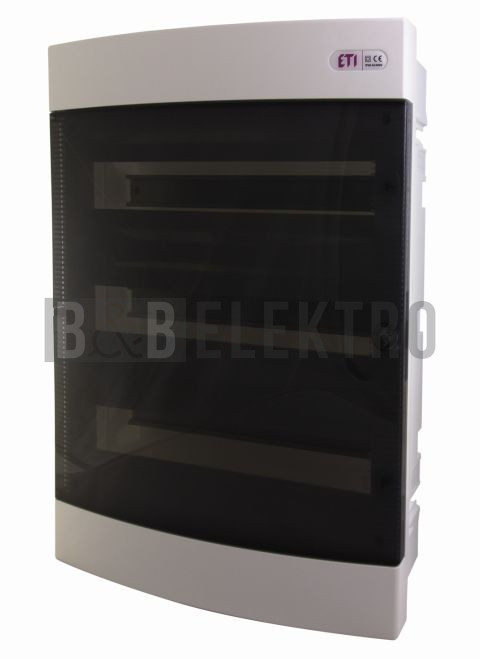 Rozvodnice 54-modulů pod omítku (3x18M) DIDO-E ECM 3x18PT průhledná dvířka IP40 ETI 001101047