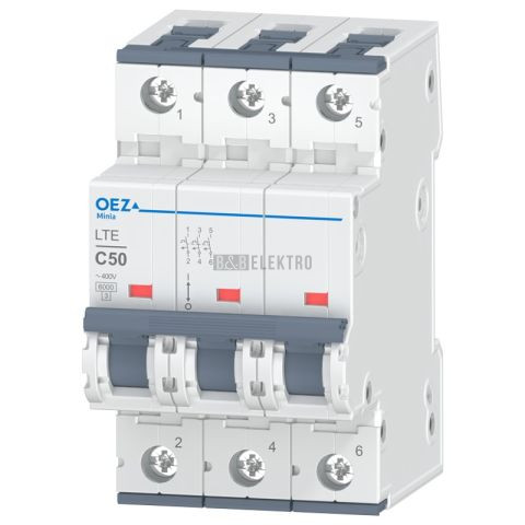 Jistič 50A, LTE 50/3/C (6kA) OEZ:41950