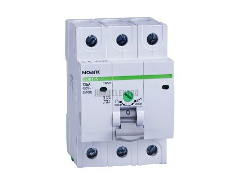 Instalační vypínač, šířka 3 moduly, 3pól, 80A Ex9I125 3P 80A Noark