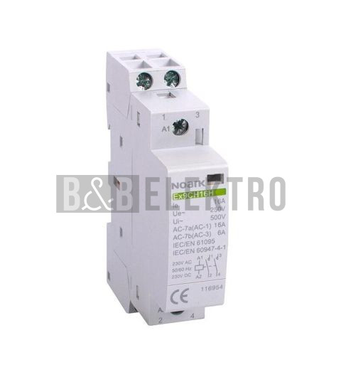 Instalační stykač 25A Ex9CH25H 20 tichý 2NO 230V AC/DC Noark 117004