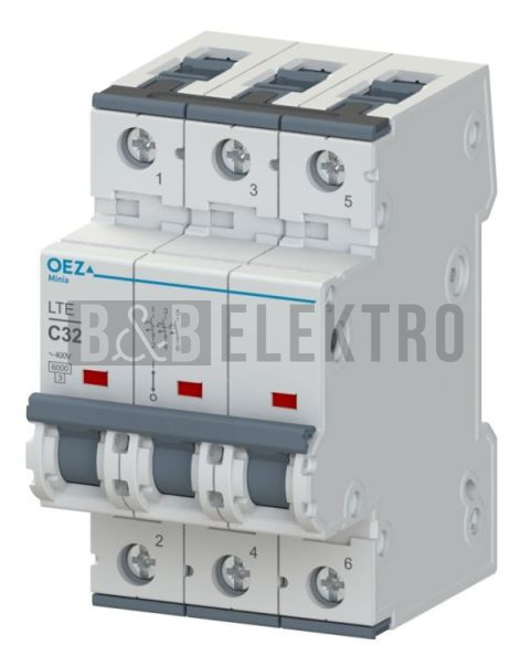 Jistič 40A, LTE 40/3/B (6kA) OEZ:41936